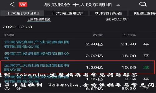 云币转到 Tokenim：完整指南与常见问题解答

如何将云币转换到 Tokenim：全方位指导与常见问题解析